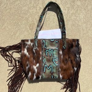 Dancing Cactus Designs Cowhide Purse